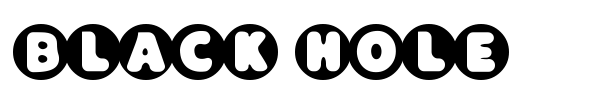Black Hole font preview